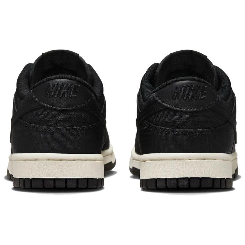 Nike Dunk Black Canvas Comfortable and Versatile Low-top Skate Shoes Unisex Black