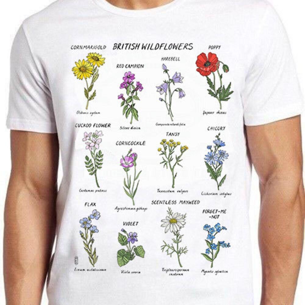 

Футболка из 100% хлопка плотностью 230 г/м2 с изображением британских полевых цветов, лучшего ботанического сада, любителя растений, волшебника, лучшего продавца, забавного мема для мужчин и женщин, модного ретро-подарока XS белый