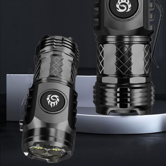 2Pcs Super Power Flashlights with 5 Lighting Modes High Lumens Waterproof Rechargeable Powerful Mini LED Flashlight Emergency Torch