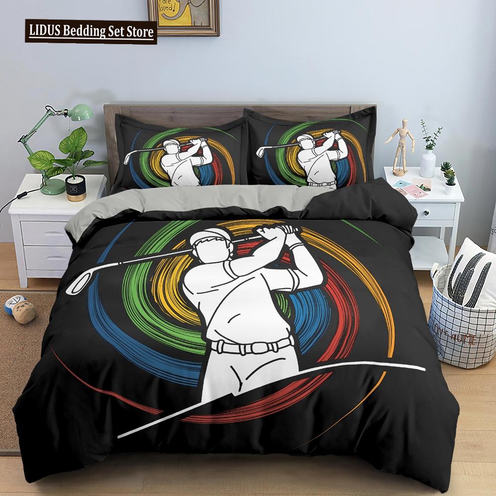 Sport Polyester Duvet Cover Set King Queen Size Bedding Set Sport Player Action On Spin Wheel Graphic Bedclothes Bedroom Decor