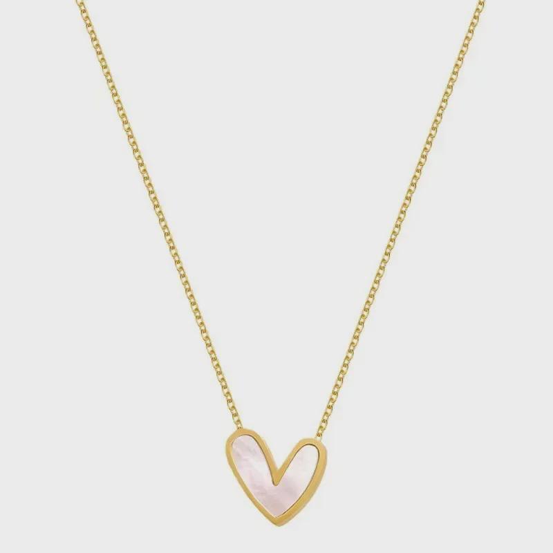 Colar Coração Dourado - Moda Nicho Feminina, Luxo Leve, Corrente Simples para Clavícula com Design Único