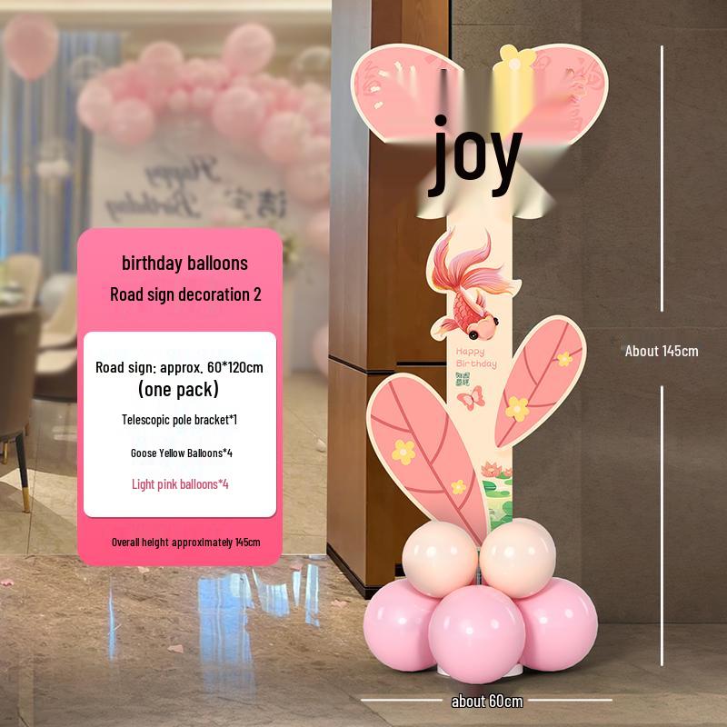 Birthday Welcome Sign & Balloon Decoration for 10-12 Year Olds, Customizable KT Board