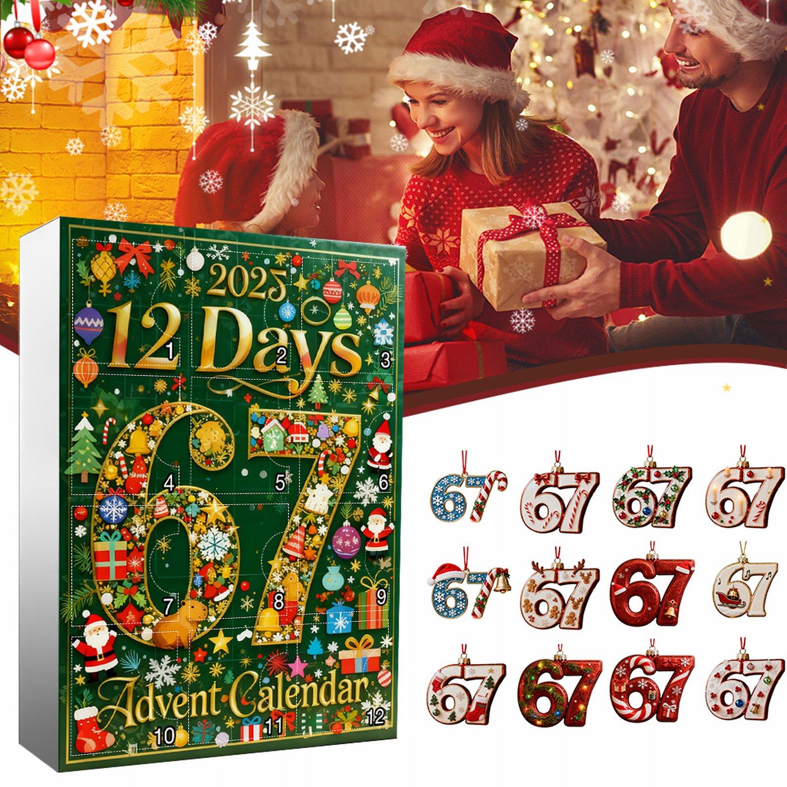 

2D, 12-piece Draw Box Christmas Children s Gift, Countdown Calendar One Size