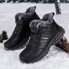 Winter new high-top medium sports shoes velvet warm walking shoes warm shoes heated cotton shoes snow boots