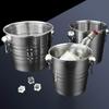 Ice Bucket Stainless Steel Bin for Cocktail Parties Chilling Beer Bottle
