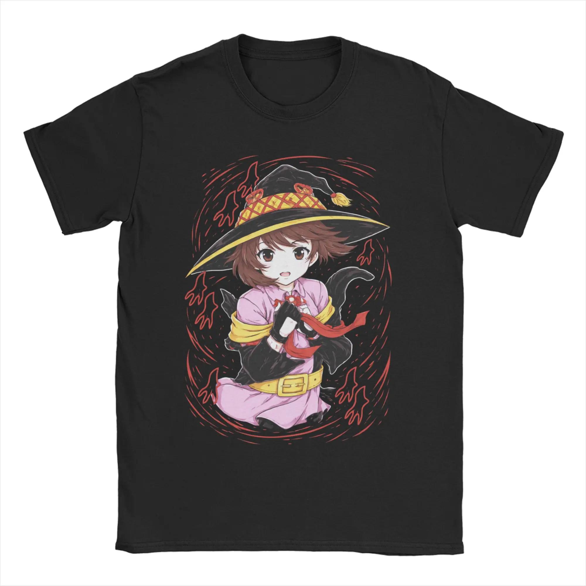 

Konosuba Megumin T-Shirt for Men Women Funny Pure Cotton Tee Shirt Crew Neck Short Sleeve T Shirts Clothing S
