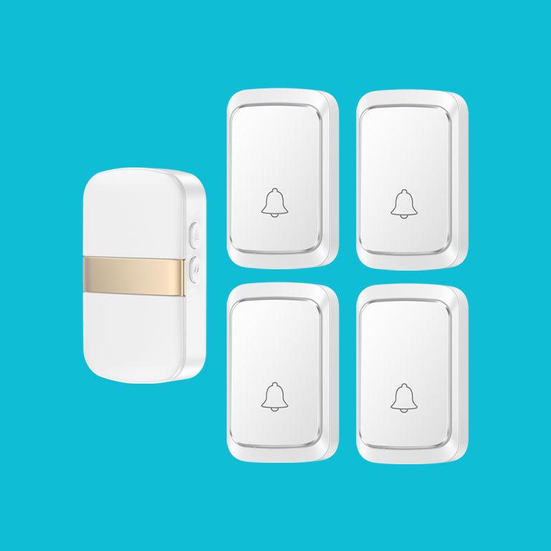 Battery-Powered Wireless Doorbell with DC Remote & Simple Call Button for Elderly, Dual Power