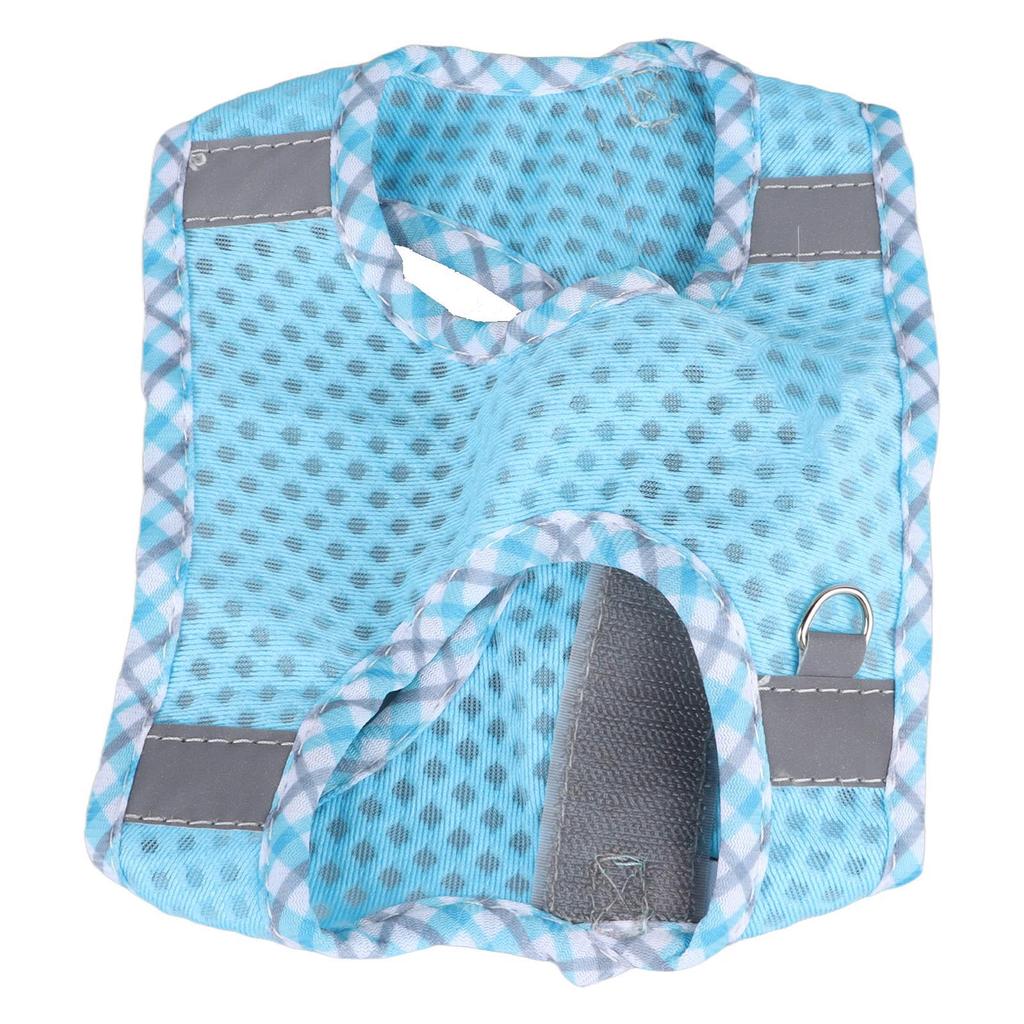 Hundegeschirr und Leine Set Reflektierend Verstellbar Bequem Sicher Verbessertes Haustierleinen-Geschirr für Hund Katze Tiefblau S