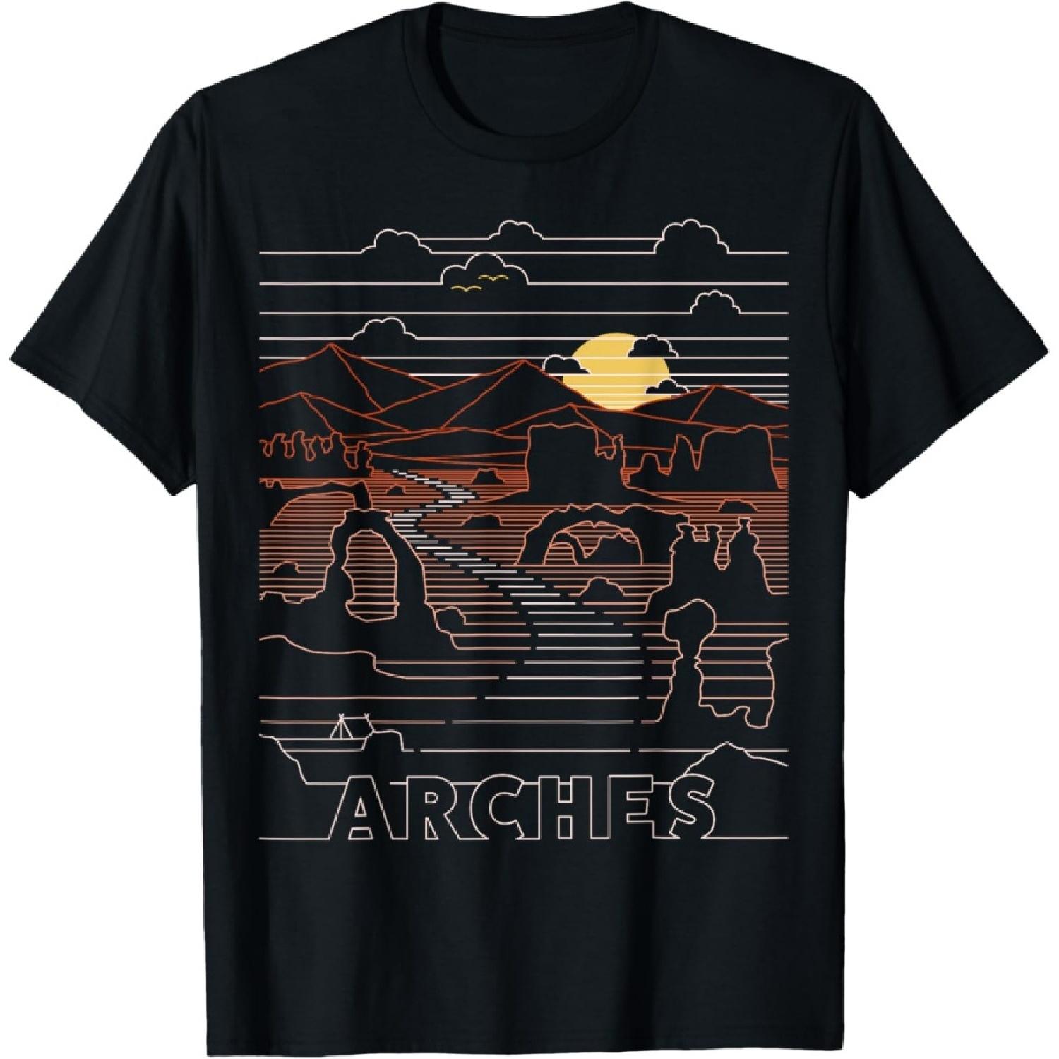 Vintage Retro Arches National Park - Delicate Arch Moab Utah T-Shirt(1) S