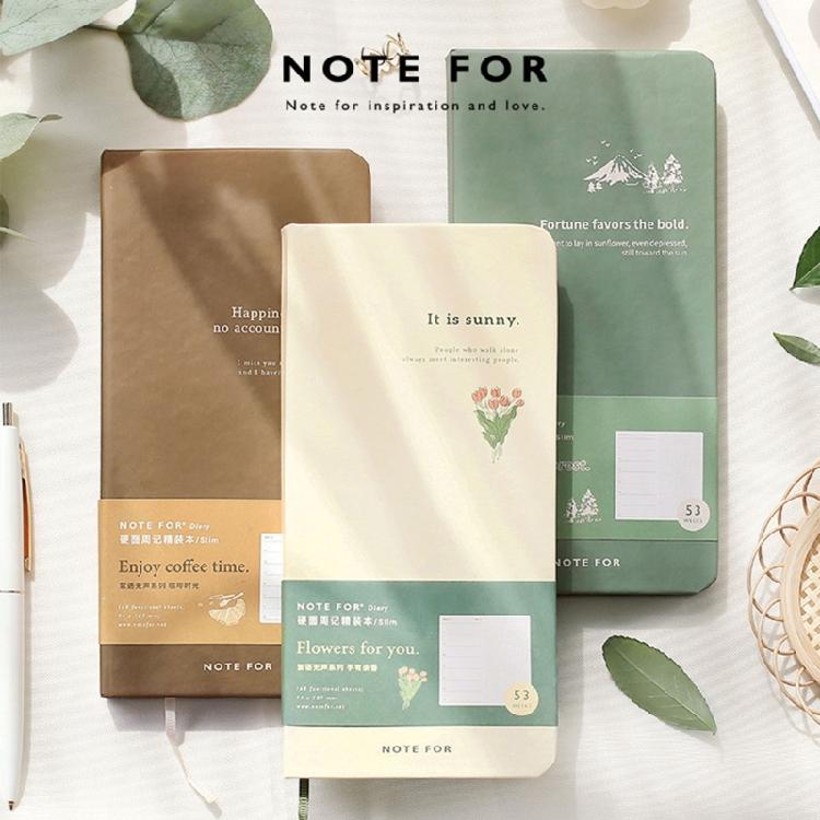 Leichtes Design Wochenplaner Notizbuch mit selbst auszufüllendem Layout und Recyclingpapier für Reiseaufzeichnungen