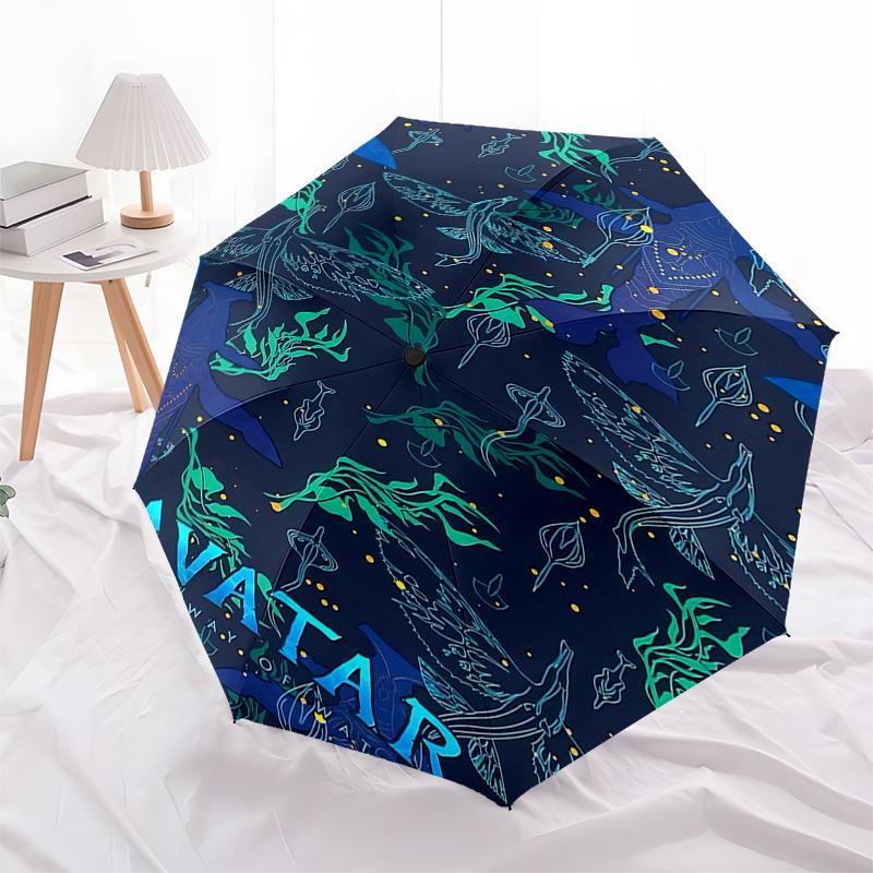 

Avatar: The Way of Water Inspired Umbrella Automatic Opening/Closing, Lightweight 3 Fold Design, Outdoor Rain Protection for Fans and Travel