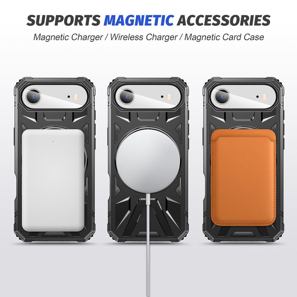 Phone Case for Iphone Air 17 Pro Max Iphone17 14 16 Plus 15 Pro 13 12 Iphone16 Fashion Metal Ring Kickstand Coque