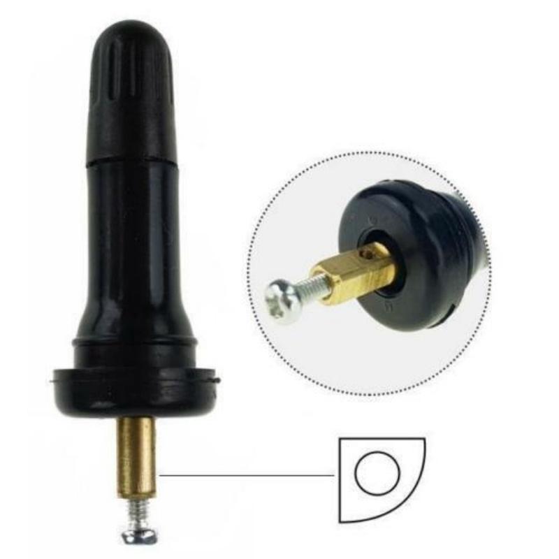 4 Pcs For GM Buick Ford Encore Cadillac Chevy Pontiac Rubber Valve Stems Tire Pressure Sensor Service Replacemen Repair Kit TPMS