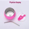 Popular 5oz Insulated Stainless Steel Mini Egg Cup with Straw - Portable Travel Accessory for Milk Tea