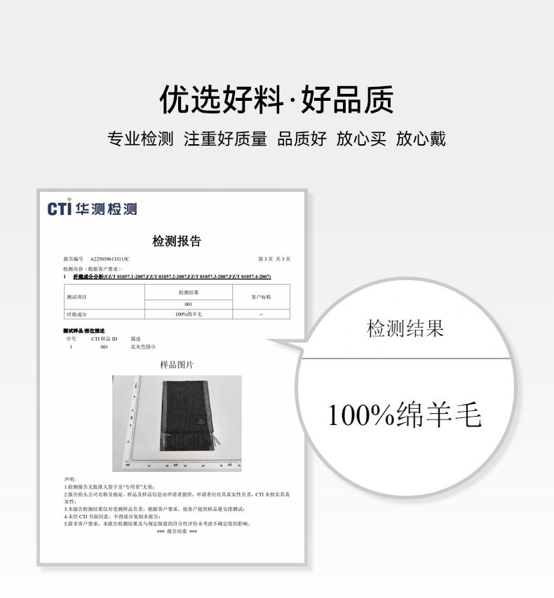 ELLE 100% Sheepskin Scarf Women's Autumn and Winter Warm Fashion Letter Jacquard Shawl Dual purpose