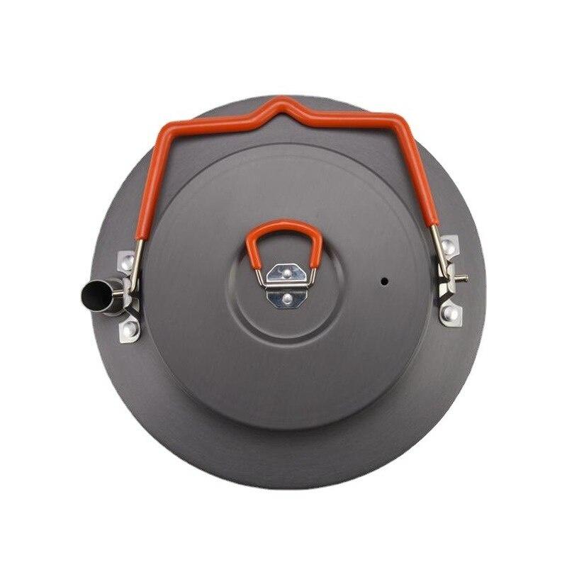 1.1/1.6L Outdoor Camping Hiking Portable Kettle Collector Heat Ring Coffee Water Kettle Teapot Windproof Camping Cookware