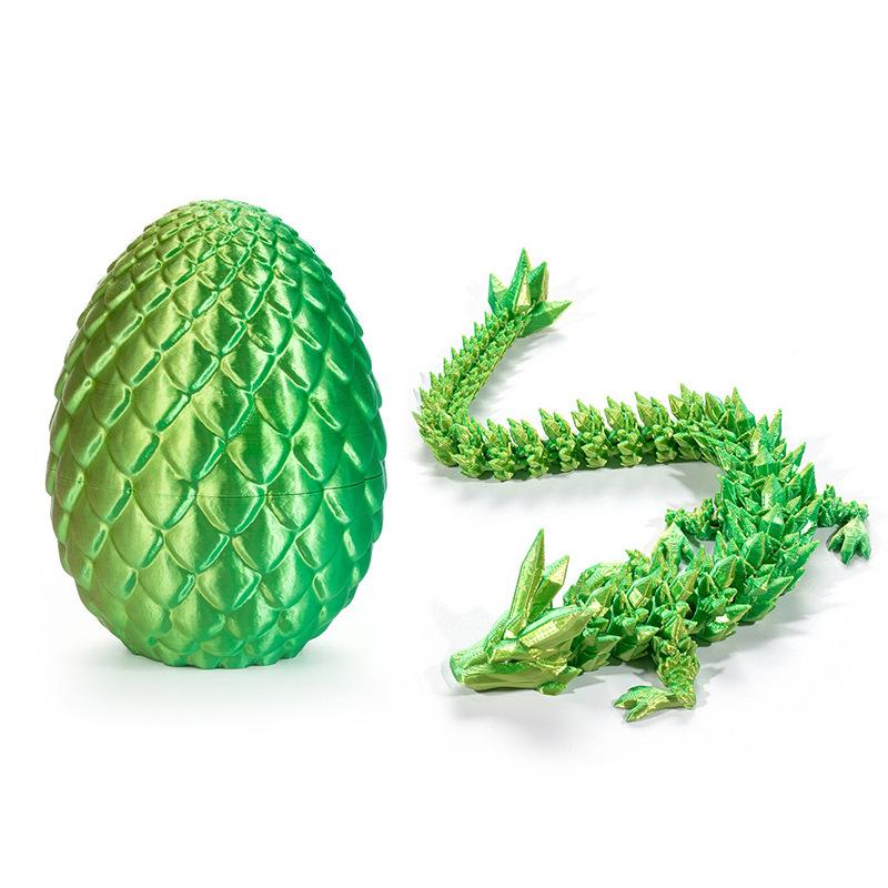 3D Printed Gradient Dragon Egg Model Toy - Creative Chinese Dragon Desk Ornament Gift