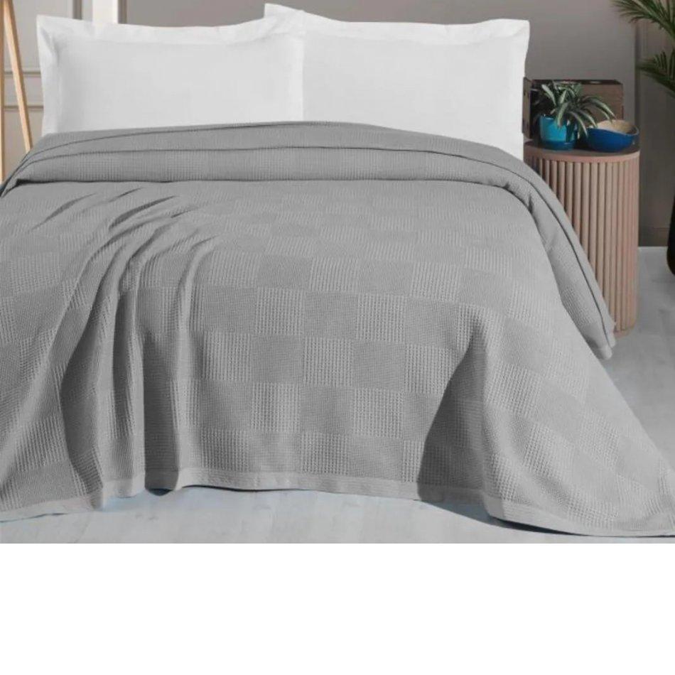 100 % Baumwolle, King-Size-Größe, 240 x 260 cm, Mehrzweck-Tagesdecke, Piqué-Sommerdecke, Sommerdecke