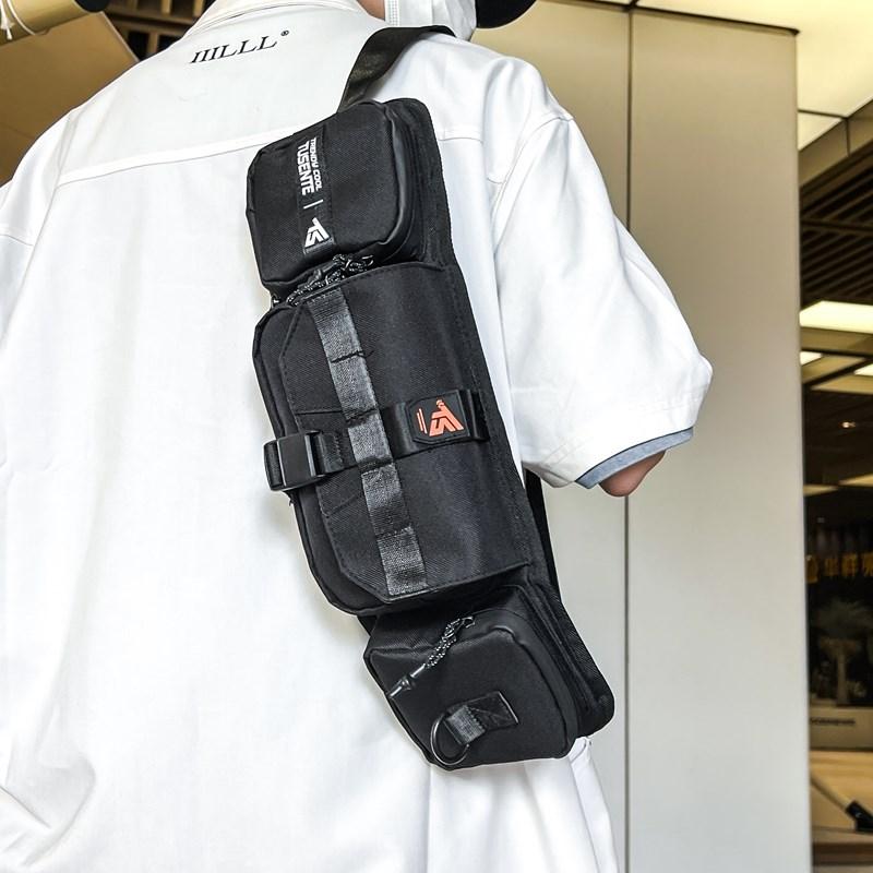 Women Sports Chest Bag Men's Riding Waist Bag Outdoor Large Capacity Water Kettle Bag