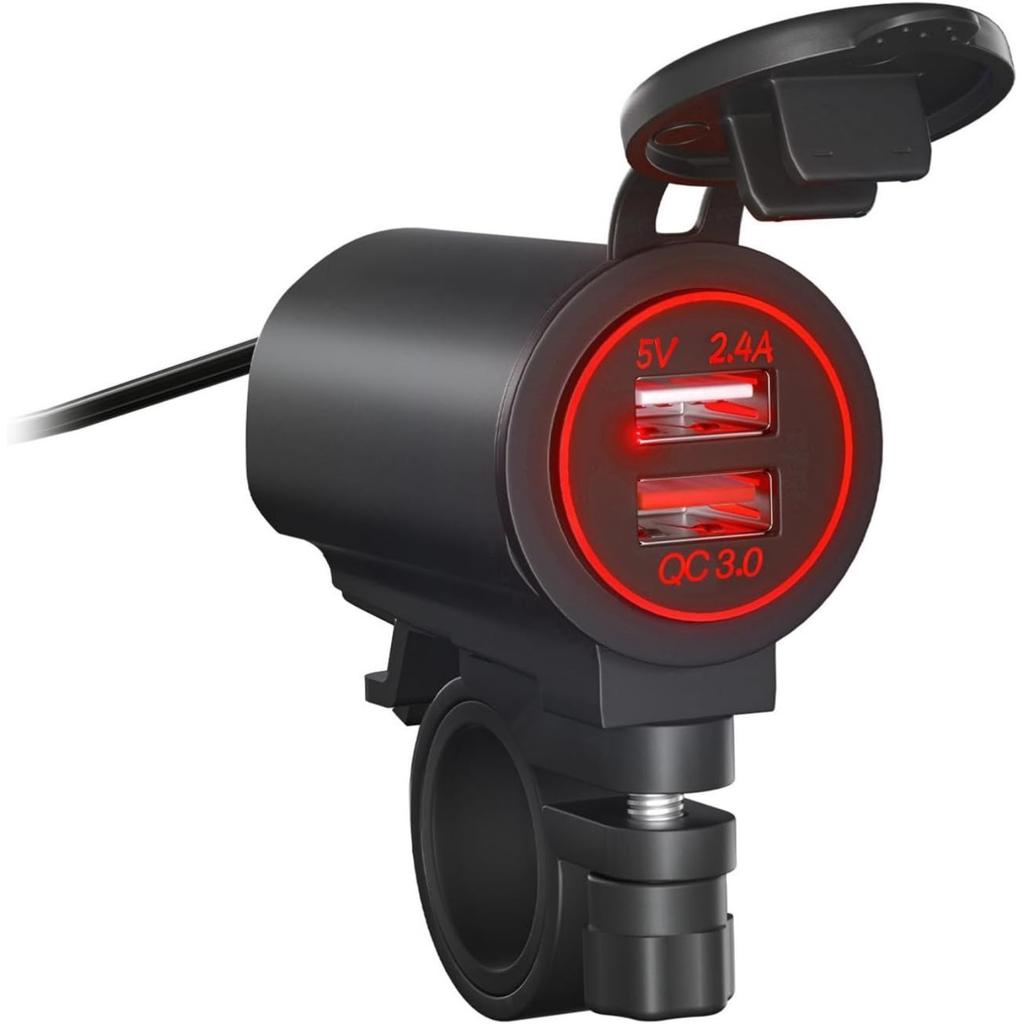 Auto Car Charger Quick USB Port Cigarette-Lighter Laptop Charger Portable Adapter with Switch Power Port Outlet Converter Combo-car Charger