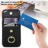 For iPhone 17 Case Leather + TPU Accordion Card Bag Phone Cover with Ring Kickstand