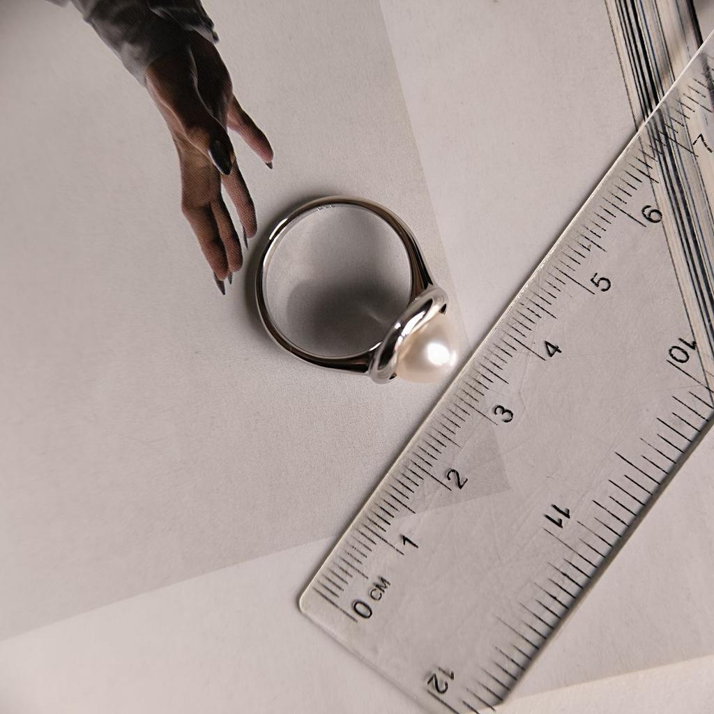 Silberring mit Naturperle, Artikelgewicht 4,56 g (2187233)