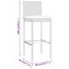 9 piece Garden Bar Set with Cushions Gray Poly Rattan