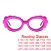 Flowers Oval Punk Reading Glasses For Women Anti Blue Light Clear Prescription Lens Luxury Brand Eyeglasses