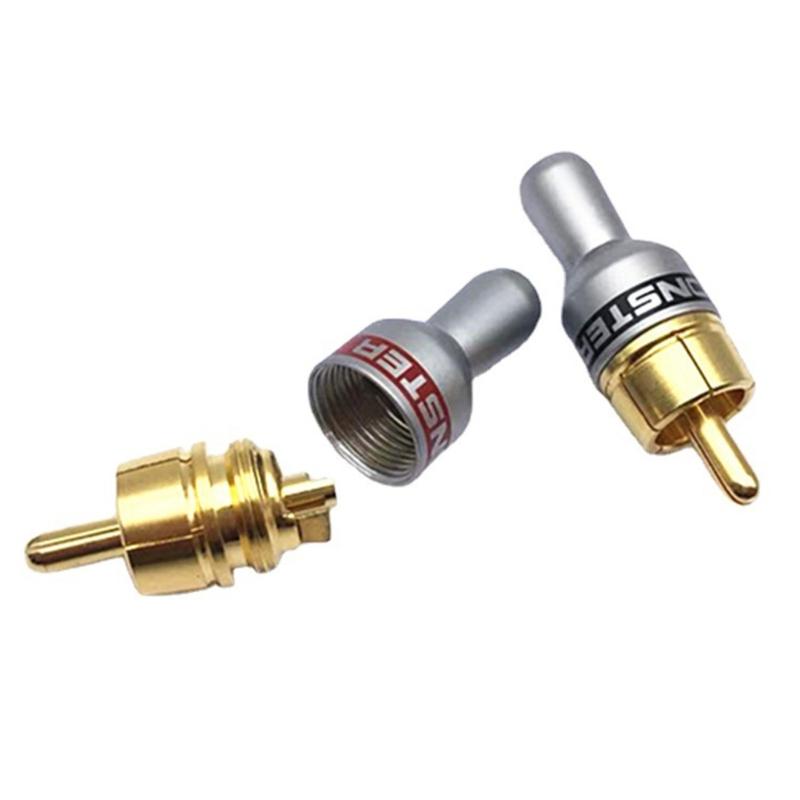 Hochwertige Audiokabel-Anschlussadapter, Metallstecker, Lautsprecheranschlüsse, HiFi-Tonübertragung in Heimkinos