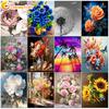 CHENISTORY Flower Coloring By Numbers Painting Set Acrylic Paints 40*50 Canvas Pictures Decorative Paintings Diy Crafts Gift
