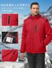 TACVASEN Lightweight Ski Solid Mountain Fleece Mountain Size 2XL Men's Full-Zip Jacket, Water-Repellent, Fleece-Lined, Color, Hooded, Coat, Parka,