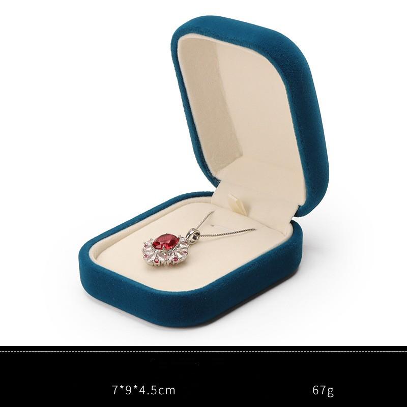 Pendant Display Box Soft Velvet Velvet Jewelry Box Earring Box Exquisite For Daily Storage Travel High-End Gift Packaging