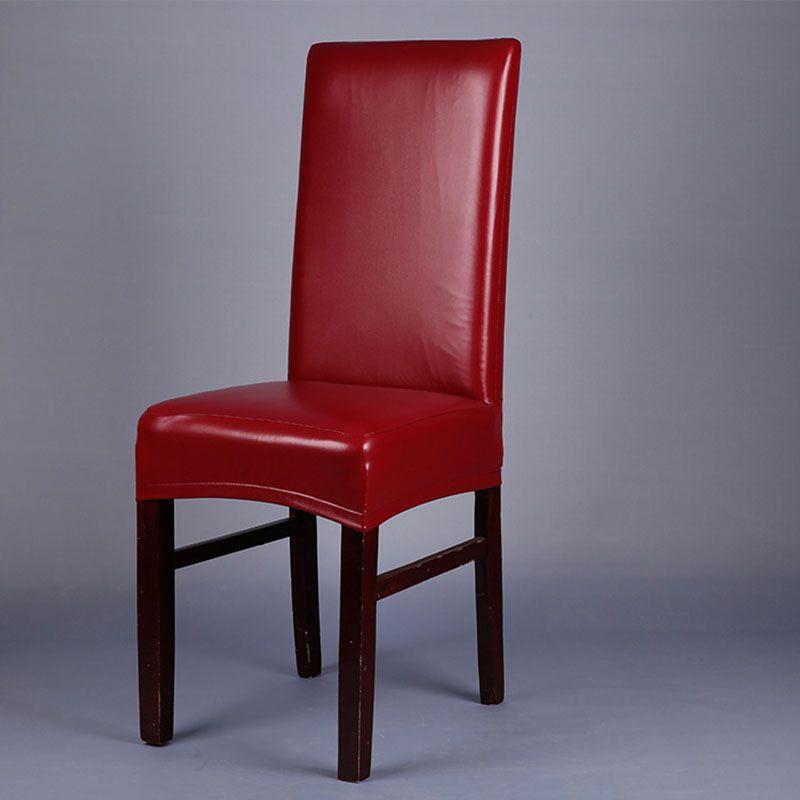 Elegante Esszimmerstuhl-Sitzbezüge aus Kunstleder mit überlegener Elastizität und Weichheit Wine Red