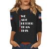 Women's Casual Fashionable Sexy Comfortable Neck Three-Quarter Sleeve Top