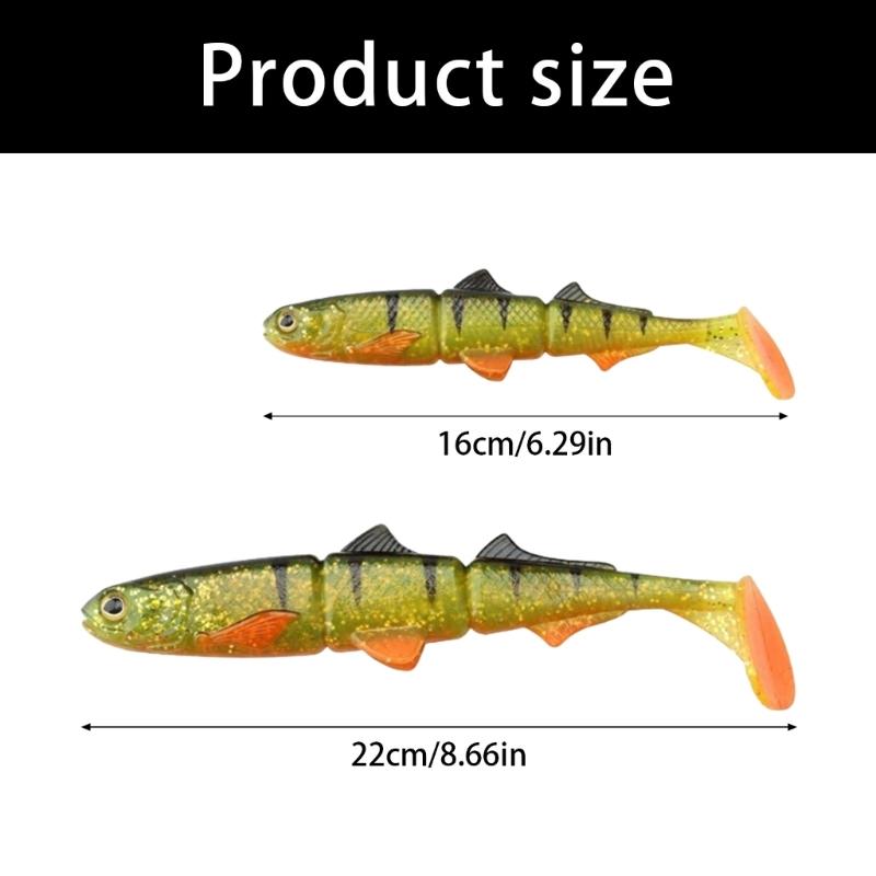 Künstlicher Swimbait Salzwasser T-Schwanz Köder 16cm/22cm Weichköder Paddelschwanz Angelköder Swim Baits
