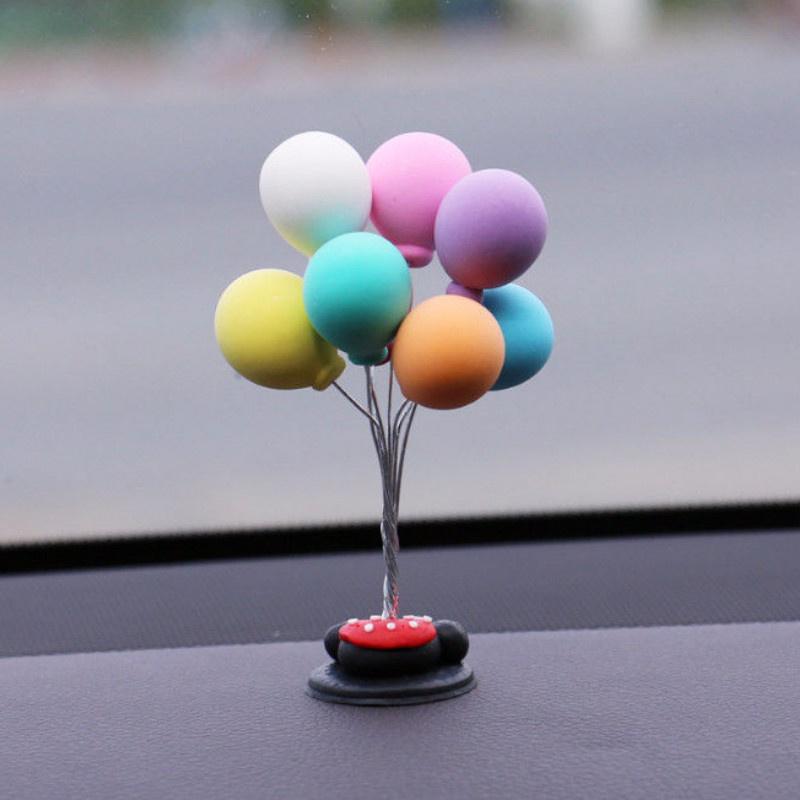 Car interior decoration colorful and lovely clay balloon car console panel creative car accessories
