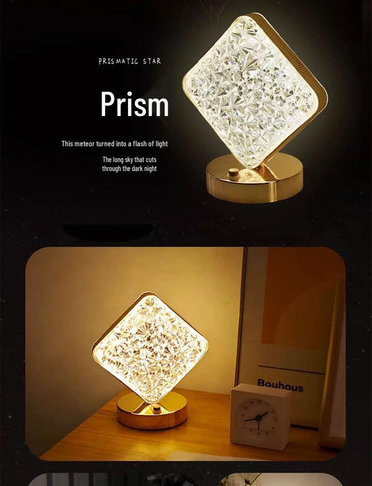 Stars Moon Crystal Night Light: Creative Bedside & Desk Decoration Lamp