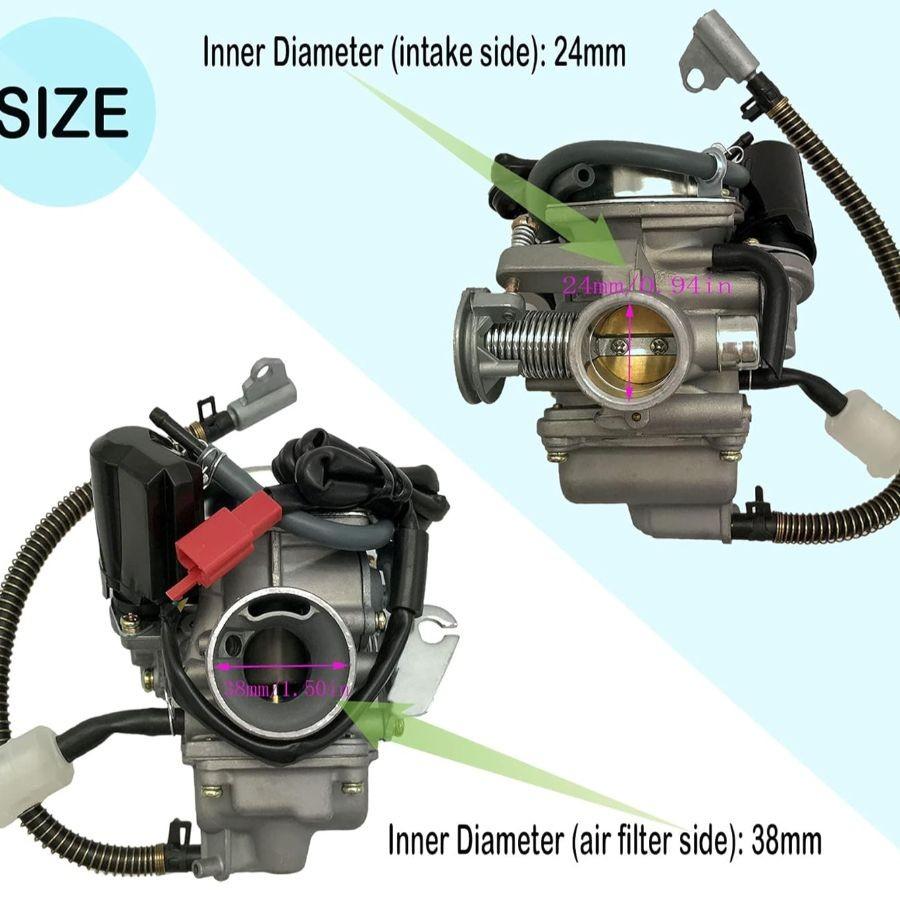 150cc Carburetor for 4 Stroke Engines Electric Choke Motorcycle Scooter with Int