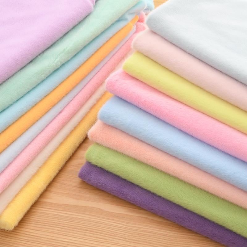 בד פרווה סינתטית מינק קטיפתי אלסטי 50x50 ס"מ לתפירת צעצועי קטיפה, בגדים, כובעים, בד דקורטיבי, בובות DIY בעבודת יד