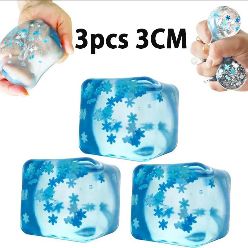Sneeuwvlokken IJsblokje Squishy Speelgoed Langzame Terugslag Knijp Stressbal Anti-stress Fidget Speelgoed Voor Kinderen Taba Squishies Verjaardagscadeau