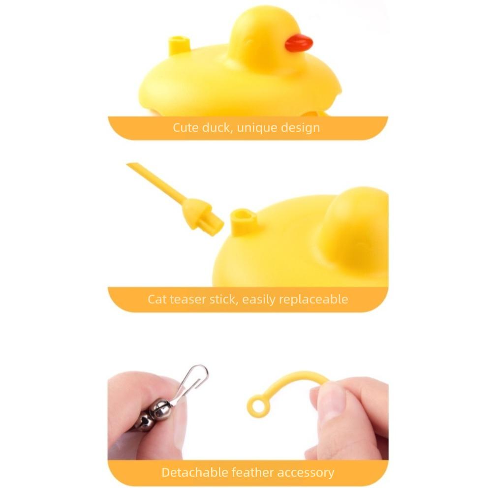 Creative Interesting Cat Teaser Anti-Bite Turntable Self Amusing Interactive with Removable Feathers & Bells Cat Pet Supplies