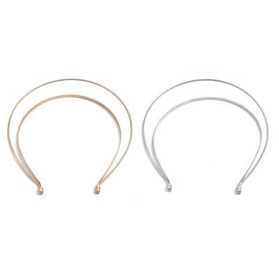 Smooth Metal Headbands Women Hair DIY Craft Blank Thin Steel Wire Frame Hairband