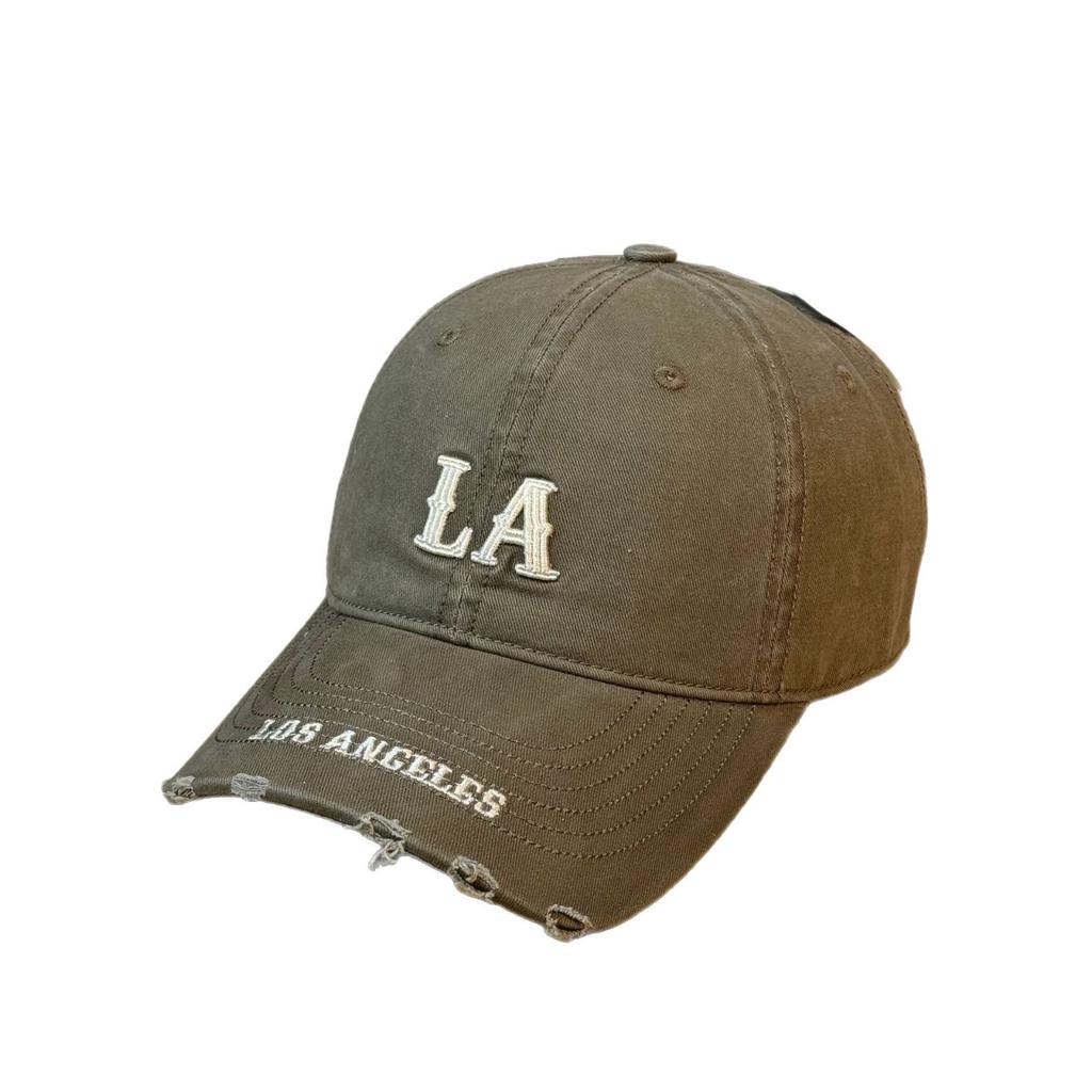 Neue LA Baseballkappe für Damen Koreanischer Stil Gestickte Schirmmütze Tiefer Sitz Sonnenschutz Kleines Gesicht
