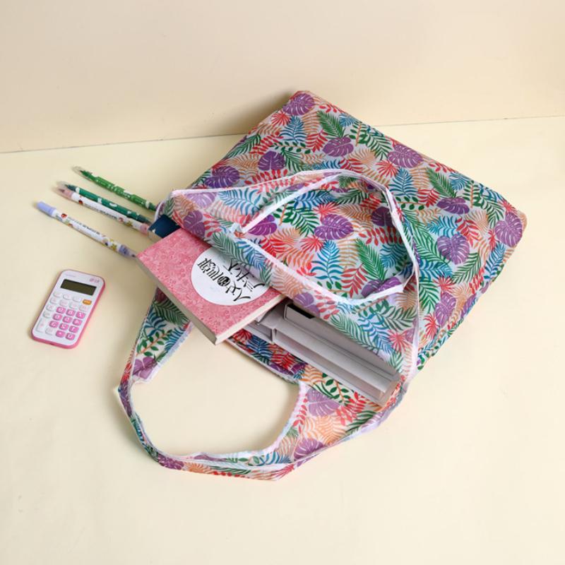 Large Cartoon Foldable Portable Shopping Bag, Large Capacity Tote Bag