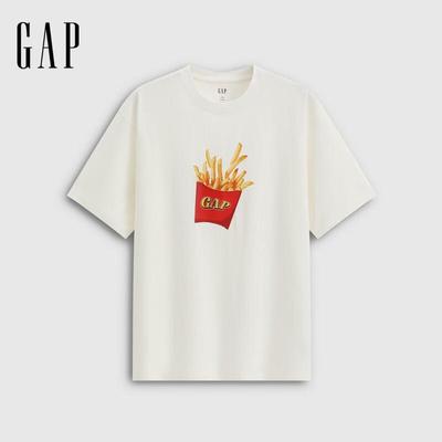 Gap Unisex Logo Print Loose Short Sleeve T-Shirt