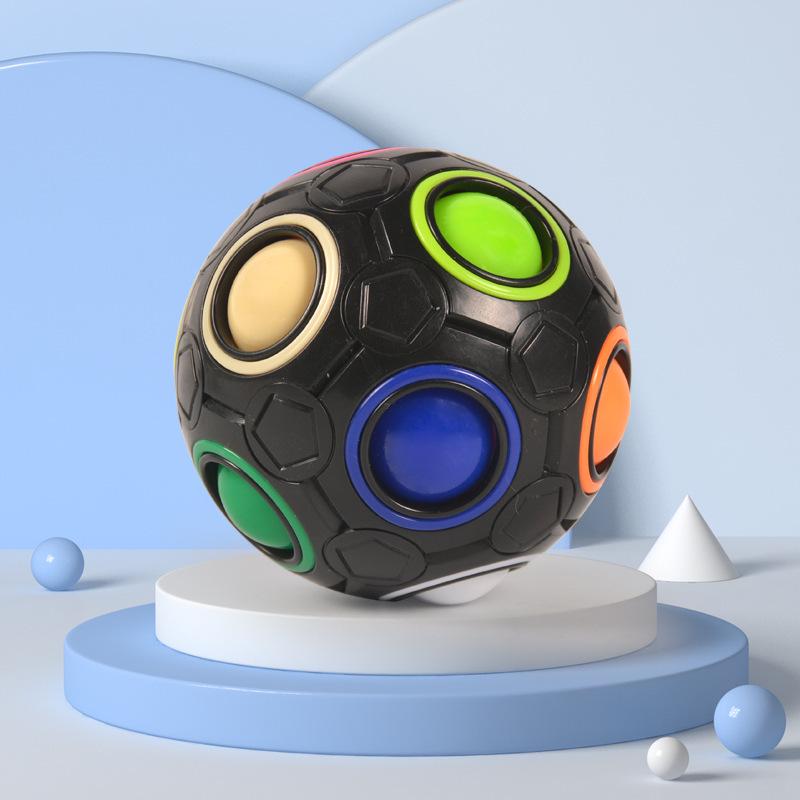 

Yongjun Rainbow Magic Cube: Educational, Colorful Stress Relief Ball Toy for Kids.