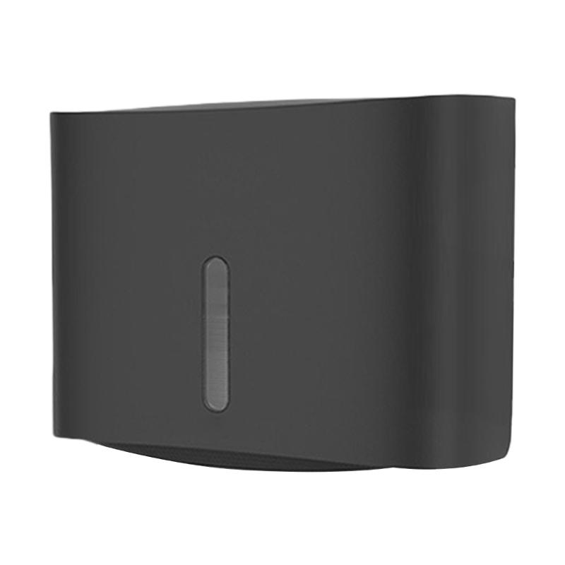 Wall Mounted Adhesive Multifold Paper Towel Holder Box for Bathrooms Plastic Tissue Dispenser Case with Visible Window