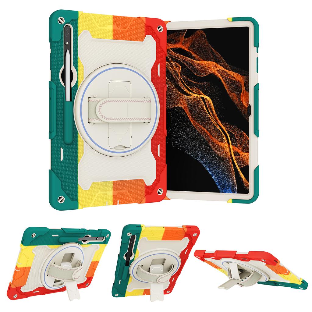 Heavy Duty Case Universal For Samsung Galaxy Tab S10 S9 S8 Ultra 14.6" SM-X920 X926 X910 X916 X900 X906 360 Rotating Stand Cover