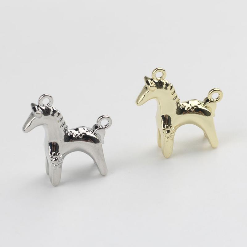 2Pcs Alloy Pony Pendant Animal Horse Charms Diy Necklace Bracelet Earrings Keychain Accessories Handmade Jewelry Making