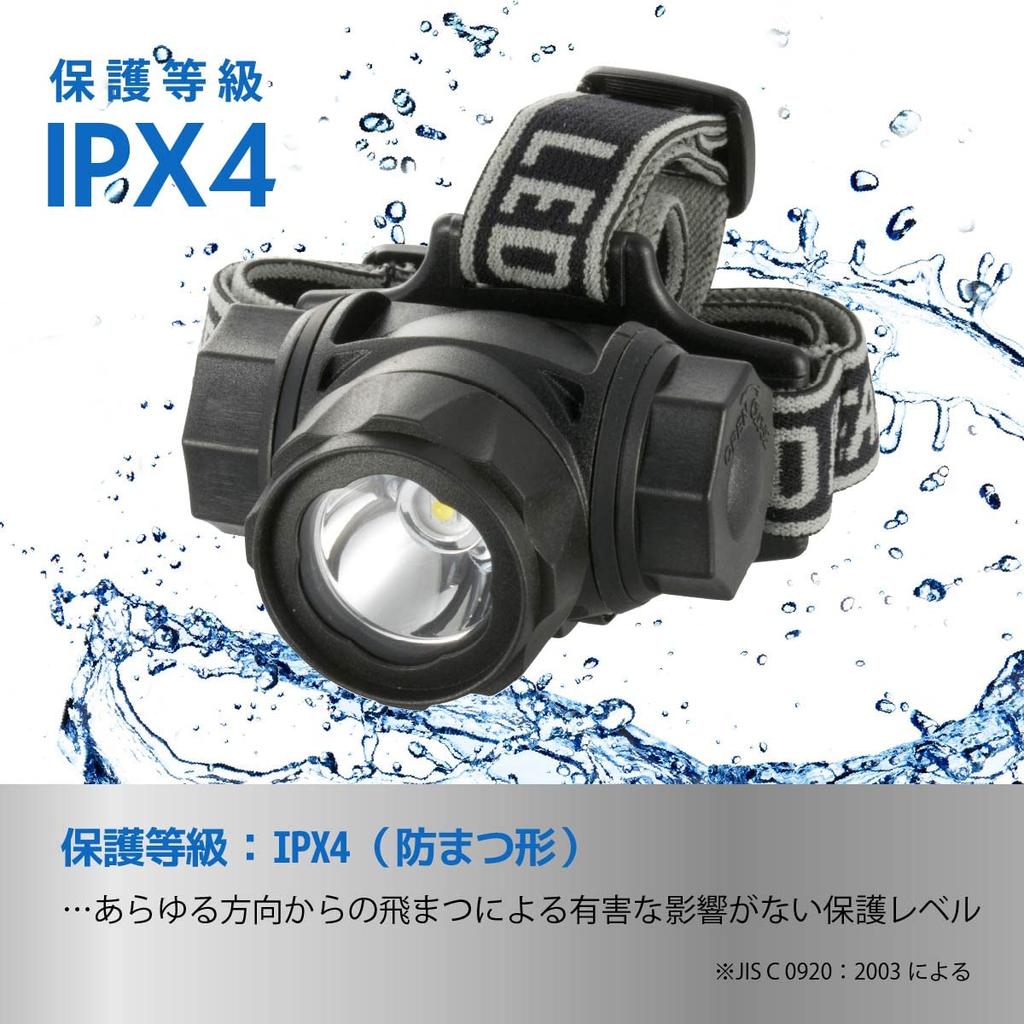 OHM Electric LED 400 ANSI Standard Compliant LC-SYW433-K2 08-1028 Headlight, Wared, Lumens, 3-Point Headband, IPX4,